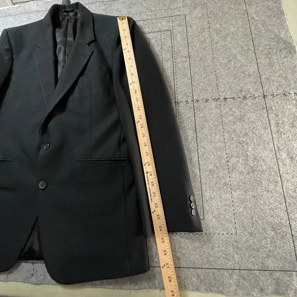 Vintage Sasson Men's Charcoal Pinstripe Blazer Suit Jacket 2 Button Classic Fit‎